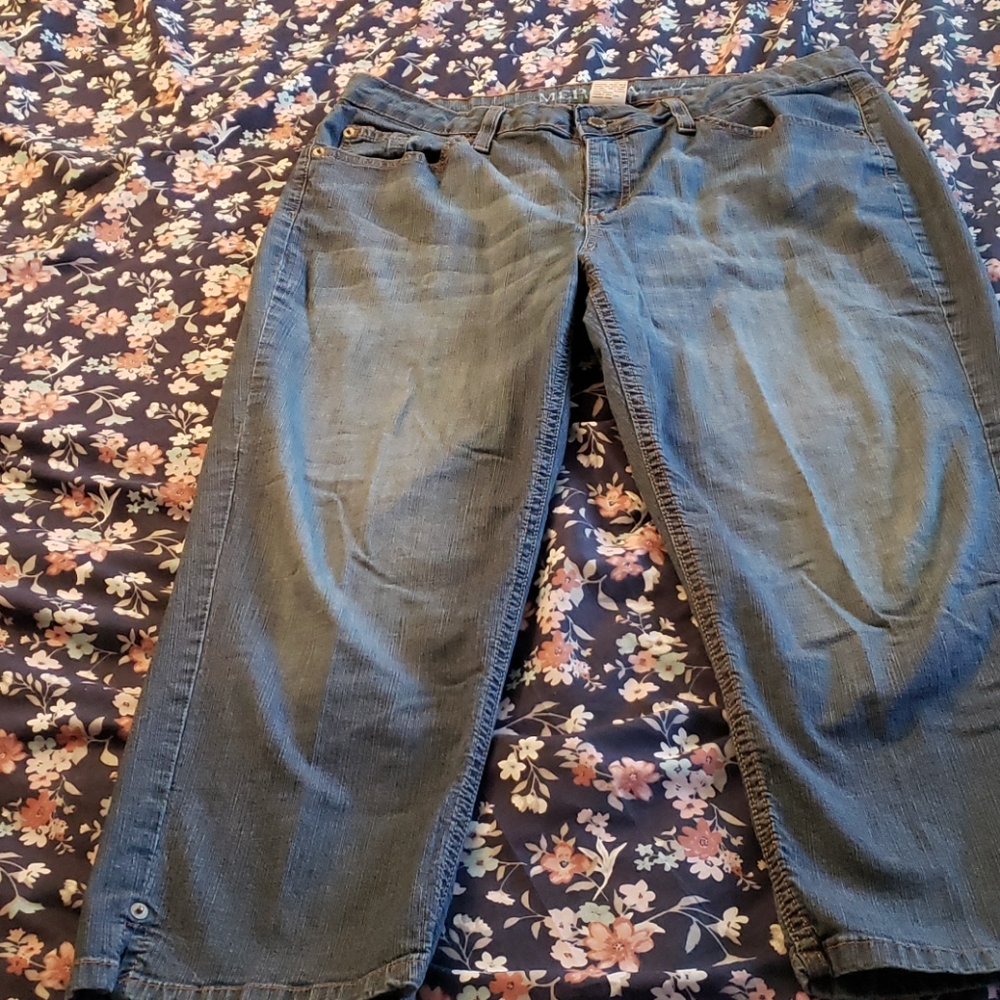 Merona mid rise cropped denim jeans size 16